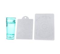 Timbro in silicone trasparente con corpo visibile per unghie francesi, strumenti di stampaggio per french manicure, arte, stampino per french nail art