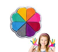 Timbro inchiostrante, tampone inchiostrante per timbri per impronte digitali, 8 colori, tamponi di inchiostro lavabili a forma di petalo, inchiostro per tamponi, tamponi di inchiostro per impronte