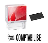 Timbro inchiostratore contabilizzato COLOP printer 20, 38 x 14 mm Nero