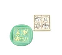 Timbro invernale in ottone cerato, tematico, sigillato, per busta di carte, scrapbooking, decorazione d'invito, clown wach seelier, motivo invernale per decorazione di biglietti fotografici