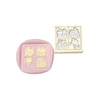 Timbro invernale in ottone cerato, tematico, sigillato, per busta di carte, scrapbooking, decorazione d'invito, clown wach seelier, motivo invernale per decorazione di biglietti fotografici