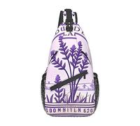 Timbro lavanda Timbro lavanda Borsa pettorale Zaino a tracolla diagonale Uomo Donna Viaggio con zaino multifunzionale per sport all'aria aperta