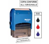 TIMBRO MACCHINETTA AUTOINCHIOSTRANTE COPIA CONFORME ALL'ORGINALE GOMMINA RESINA - 47x18 - PERSONALIZZATO t5