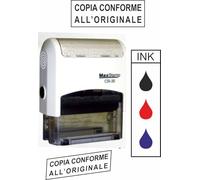 TIMBRO MACCHINETTA AUTOINCHIOSTRANTE COPIA CONFORME ALL'ORGINALE GOMMINA RESINA - 59x23 - PERSONALIZZATO t5
