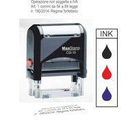 TIMBRO MACCHINETTA AUTOINCHIOSTRANTE REGIME FORFETTARIO GOMMINA RESINA - 38x14 - Art. 1 commi da 54 a 89 della legge 190/2014 t2