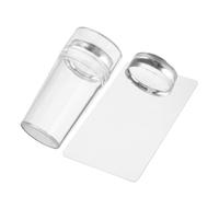 Timbro Manicure in Silicone con Raschietto, Set per Nail Art | Trasparente e Leggero, Uso Casa e Viaggio, Adatto a Unghie e Cover Telefono
