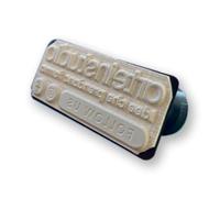 Timbro Manuale Rettangolare 59×25 mm | Personalizzabile con Testo 4-6 Righe | Timbro in Gomma e Plastica | Per Ufficio Scuola Spedizioni Archiviazione Documenti | 059 x 025 mm | min 4 - Max 6 Righe