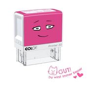 Timbro motivazionale NIO School "GUT - Stai migliorando sempre di più", colore dell'impronta rosa tenue, 38 x 14 mm