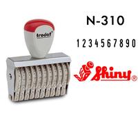 Timbro Numeratore N-310, 10 Colonne, Altezza Carattere 5mm, Shiny Die Plate