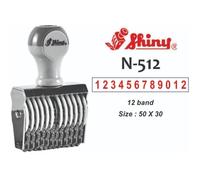 Timbro Numeratore N-512, 12 Colonne, Altezza Carattere 3mm, Shiny Die Plate