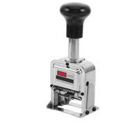 Timbro Numerico Metallico Autoinchiostrante 5 Cifre | Struttura in Metallo e Plastica, Manico Ergonomico, Meccanismo Integrato di Inchiostrazione, per Uso Amministrativo