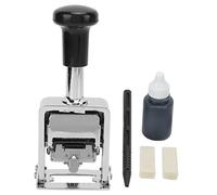 Timbro Numero 5 Cifre 2,5 mm Auto Inchiostrazione Macchina Numeratrice con Dial Stick e Pad Numero, Automatico Salto Numeri Timbri per Casa Ufficio Scuola