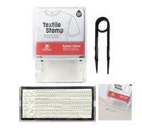 Timbro per abbigliamento, libri e oggetti personali, timbro di testo personalizzato con lettere riutilizzabili e tamponi per timbri, per l'etichettatura creativa a scuola e casa