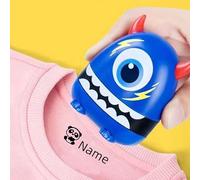 Timbro per bambini con nome personalizzato per studenti, abbigliamento per asilo, impermeabile, con nome, adesivo Kawaii Montessori, regalo (blu)