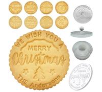 Timbro per biscotti personalizzato per biscotti di Natale, stampini per biscotti personalizzati con nome di famiglia, matrimonio, compleanno, baby shower