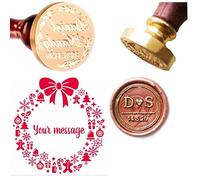 Timbro per cera, elegante motivo corona di fiori, timbro personalizzato, adatto per l’ufficio, per lettere e come regalo, adatto per cera d’api