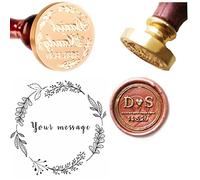 Timbro per cera personalizzato, motivo corona commemorativa festosa, carino, set di cancelleria