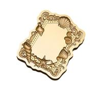 Timbro per ceralacca con motivo floreale in rilievo, per inviti di nozze e cancelleria, in ottone, per inviti