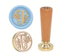 Timbro per ceralacca in ottone stile vintage con manico ergonomico in legno di faggio per inviti, buste e imballaggi, timbro per ceralacca fatto a mano