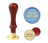 Timbro per ceralacca personalizzato, kit di timbri per ceralacca personalizzati con il tuo logo/testo, design vintage per inviti di nozze, buste, confezioni regalo e artigianato fai da te, regalo