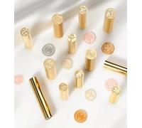 Timbro per ceralacca personalizzato su 2 lati, mini timbro per ceralacca personalizzato, timbri vintage in ottone per matrimoni, inviti, buste, biglietti fai da te, regalo decorativo di compleanno