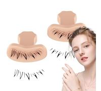 Timbro per ciglia inferiori, Timbro per ciglia inferiori | Strumento rapido per il trucco degli occhi | Strumento applicatore per ciglia, modello per ciglia, 1 paio di timbri in silicone riutilizzabil