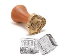 Timbro per cubetti di ghiaccio personalizzato con logo persoanlizzato con manico per whisky, cocktail ed eventi, bevande quotidiane (B)