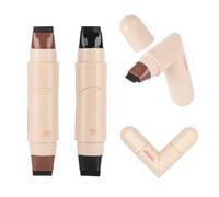 Timbro per eyeliner con penna a punta ad anello, impermeabile, nero, marrone, resistente alle sbavature e ad asciugatura rapida, delicato come un Derma Stamp, ideale per viaggi e feste