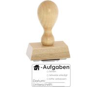 Timbro per insegnanti - compiti - da Kaufhaus 2010 in legno e gomma per timbrare documenti di ogni tipo, 5 x 3 cm