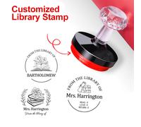 Timbro per libri personalizzabile per biblioteche domestiche - Crea il tuo ex libris personalizzato con il tuo nome - Perfetto per appassionati di libri, collezioni private e regali speciali - Timbro 