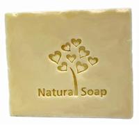 Timbro per saponi, albero di cuori, ideale per decorare saponi fatti in casa, facile e originale, per saponi di olio e glicerina | Include testo "Natural Soap" | Misure 3,1 x 2,6 cm