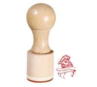 Timbro per uova di gallina, timbro per di gallina, etichette per uova, timbri in legno | Marcatori multifunzione per uova fresche, squisito timbro per la produzione di argilla e carta