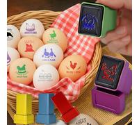 Timbro per Uova Personalizzato, Timbro Autoinchiostrante Personalizzabile per Uova Fresche di Gallina, Design Unici per Marcature Individuali in Fattoria, Regalo per Allevatori di Polli