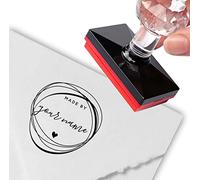 Timbro Personalizzato Autoinchiostrante Moderno con Logo/Nome/Indirizzo - Ideale per Artigianato, Libri "Ex Libris", Matrimoni, Insegnanti - Design Unico e Timbri Nitidi (Diverse Dimensioni)