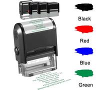 Timbro Personalizzato Autoinchiostrante Rubrica Personalizzata Firma Nome Lettera Logo Timbri Indirizzo di Ritorno Timbro per Ufficio Aziendale Insegnante Matrimonio, Stile 8 linee
