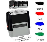 Timbro Personalizzato Autoinchiostrante Rubrica Personalizzata Firma Nome Lettera Logo Timbri Indirizzo di Ritorno Timbro per Ufficio Aziendale Insegnante Matrimonio, Stile 3 linee