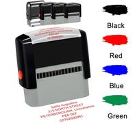 Timbro Personalizzato Autoinchiostrante Rubrica Personalizzata Firma Nome Lettera Logo Timbri Indirizzo di Ritorno Timbro per Ufficio Aziendale Insegnante Matrimonio, Stile 5 linee