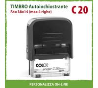 Timbro Personalizzato Autoinchiostrante Scegli e Componi Online il Testo Colop P