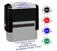 Timbro personalizzato autoinchiostrante Timbro indirizzi aziendali personalizzato Timbri gomma personalizzato per affari con firma del nome 3/4/5/8 righe 47x18mm