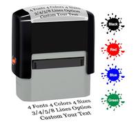 Timbro personalizzato autoinchiostrante Timbro indirizzi aziendali personalizzato Timbri gomma personalizzato per affari con firma del nome 3/4/5/8 righe 38x14mm