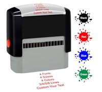 Timbro personalizzato autoinchiostrante Timbro indirizzi aziendali personalizzato Timbri gomma personalizzato per affari con firma del nome 3/4/5/8 righe 70x25mm