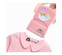 Timbro Personalizzato Con Nome Timbro Vestiti Bambini Asilo Timbro A Secco Timbro Nome Vestiti Bambini Timbro Vestiti Timbri Personalizzati Timbro Autoinchiostrante, Personalizzabile (BZ001-PINK,1PCS)