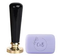 Timbro personalizzato for la produzione di sapone, timbro in ottone personalizzato con manico in legno, stampa del logo del sapone fai da te for ceramica, cera Timbri con firma(Svart,1 inch)