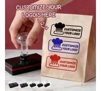 Timbro personalizzato per packaging commerciale con logo, timbro personalizzato con nome del marchio, stile minimalista adatto per buste e sacchetti regalo, strumento creativo per il marchio del negoz