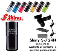 Timbro Personalizzato Shiny S 724, 58X25 mm, portatile, tascabile