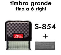 Timbro Personalizzato Shiny S-854, 58X22 mm autoinchiostrante
