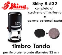Timbro Personalizzato Shiny serie R5 Tondo autoink R512-R517-R524-R532-R538-R542