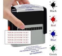 Timbro personalizzato Timbri autoinchiostranti Timbro in gomma con indirizzo di ritorno personalizzato per aziende, fino a 5 righe