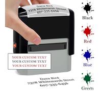 Timbro personalizzato Timbri autoinchiostranti Timbro in gomma con indirizzo di ritorno personalizzato per aziende, fino a 3 righe