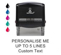 Timbro personalizzato, timbro personalizzabile su misura con indirizzo aziendale - Disponibile in 5 dimensioni - Fino a 8 righe di testo (stamp)